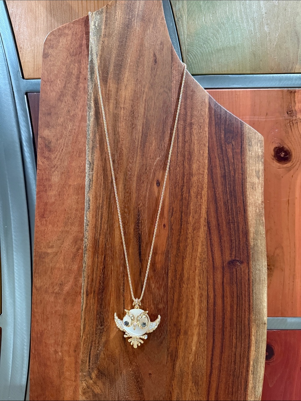 Gold Owl Pendant Necklace - Women Jewelry